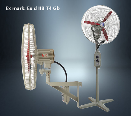 ATEX Explosionssicherer Drehventilator 6600-1800m3/h IP54 Stabil für chemische Öl- und Gasbergbaubranchen Energieeffizient