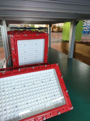 140lm/W Rotfarbene Explosionssichere LED-Leuchten mit AC/DC-Eingang und IP66-Bewertung
