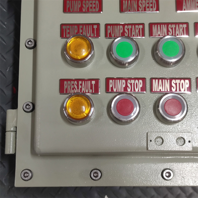 ATEX CNEX-Klassifizierung Ex d Flammdichtes Panel Box Gehäuse IP66 WF2 für Gefährliche Bereiche mit individueller Kabelanbindung 295Vac