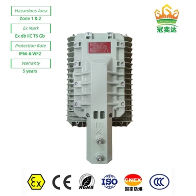 ATEX-Qualifizierte Exproof LED-Straßenleuchten WF2 IP66 CREE-Perlen für Zone 1 Ölfeld/Marine 180lm/w 295≤V