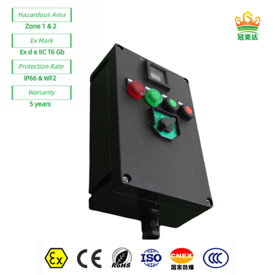 Schaltfläche aus Vollplastik (GRP) anpassbar IP66 220V 380V 10A