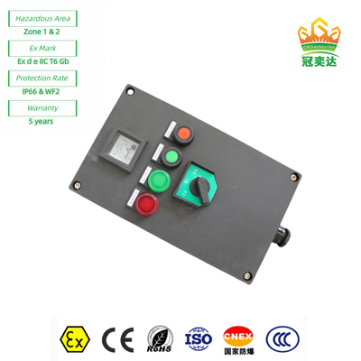 Schaltfläche aus Vollplastik (GRP) anpassbar IP66 220V 380V 10A