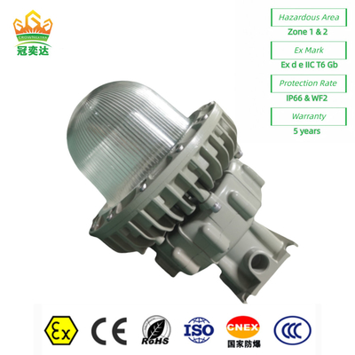 Sicherheit Ex-Proof LED-Beleuchtung Hochbucht Decken IP66 WF2 für Öl &amp; Gas Zone 1 3000lm 95 ~ 295VAC