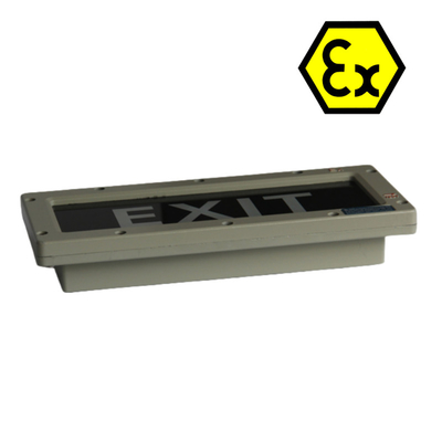 Explosionssichere LED-Ausgangsschilder mit ATEX-Zulassung IP66 Gefährliche Bereiche Abteilung 2 und Zone 1