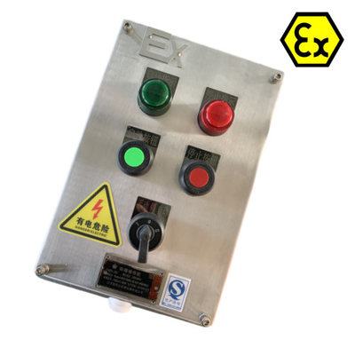 ATEX Steuerstationen aus Edelstahl IP66 Exd flammsichere Steuerplatten mit Explosionssicherungskabelanschluss 10A