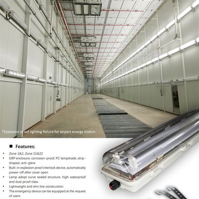 ATEX-zertifizierte Explosionssicherheit T5 LED-Leuchten   18W & 36W Tube, IP66 Wasserdicht für Öl&Gas&Chemical