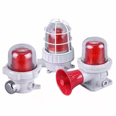 Standby Current ≤50mA Explosion Proof Alarm Lights Ex Mark II 2 G Ex Db Eb IIC T6 Gb II 2 D Ex Tb IlIC T80°C Db IP66 Rated