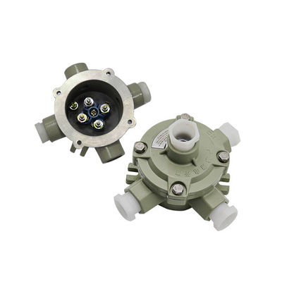 Kundenspezifisches Gehäuse IP66 wasserdichtes ATEX-Anschlusskastengehäuse flammhemmend Strom 220V/380V Aluminium-Druckguss-Anschlusskasten