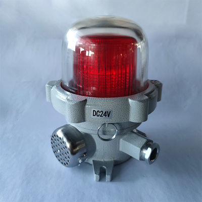 High Decibe Aluminium Alloy Warning Alarm Red Yellow Flashing Audible Visual Explosion-Proof IP66 Durable Mine Chemical